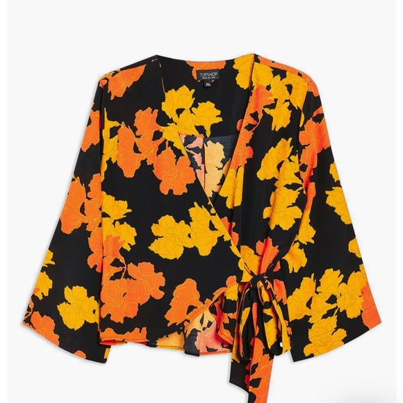 Top Shop Floral Blouse size 8 like new - Picture 2 of 11